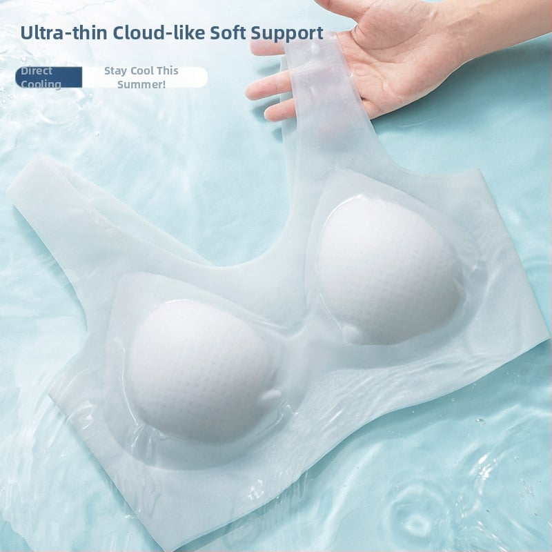 Yixingyao Bezšuvju krūšturis bez stieples, viengabala dizains, 3/4 kauss, plāns veidots kauss, neilons ar elastāna oderi