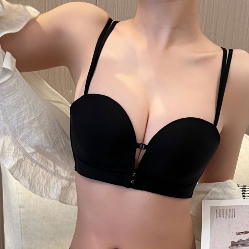 Push-up krūšturu komplekts ar dubultslāņa priekšējo aizdari, noņemamām siksniņām, bezšuvju muguras daļa, neilona audums