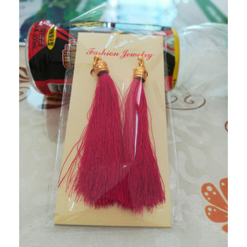 Auskaru pūciņām meitenēm - garas pūciņas, no plastmasas/rezinā, bērnu rotaslietas Nepāles stilā, pielāgojami