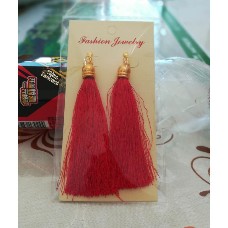 Auskaru pūciņām meitenēm - garas pūciņas, no plastmasas/rezinā, bērnu rotaslietas Nepāles stilā, pielāgojami