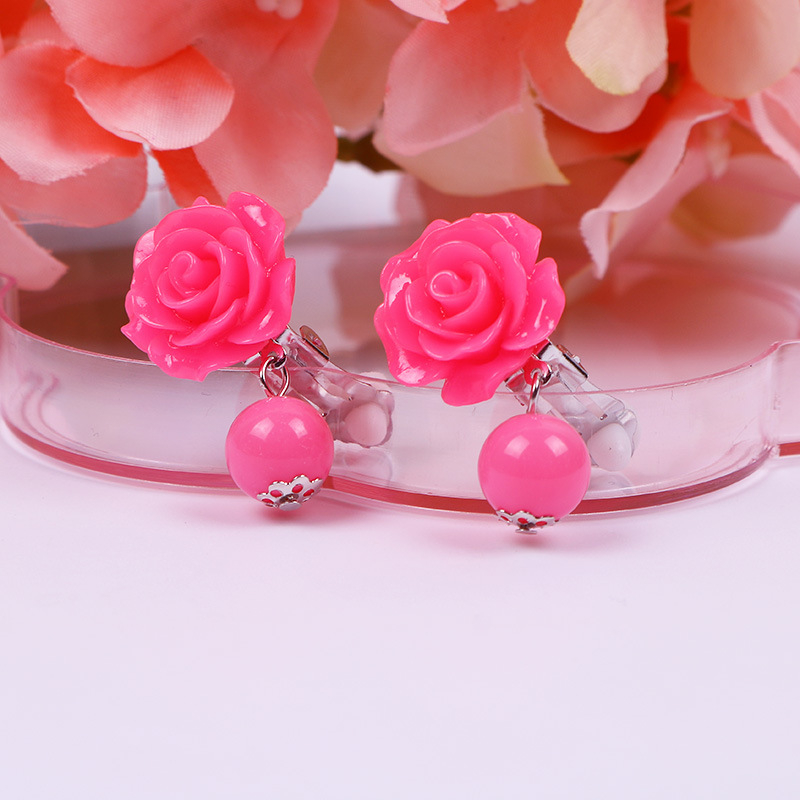 Naušnice-klipse za djecu od akrila — oblici srca i likovi iz crtanih filmova, silikonske podloške, ručna izrada