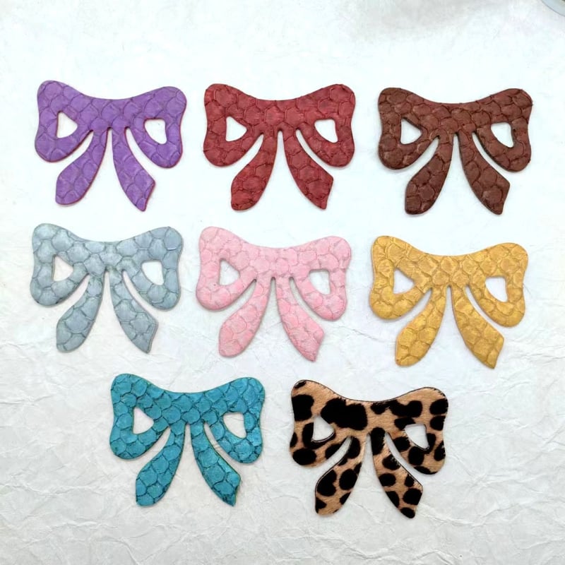 Dječja kopča za kosu s velikom mašnicom, leopard uzorak od konjske dlake i kože (Ručna izrada; Podrijetlo: Qingdao; Ljeto 2024; Materijal: Cortex)