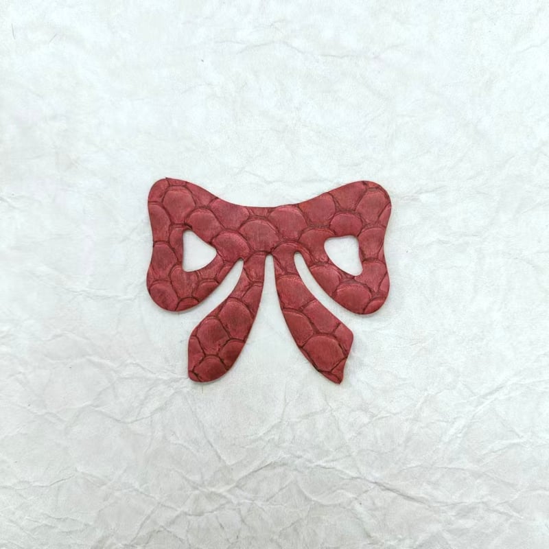 Dječja kopča za kosu s velikom mašnicom, leopard uzorak od konjske dlake i kože (Ručna izrada; Podrijetlo: Qingdao; Ljeto 2024; Materijal: Cortex)