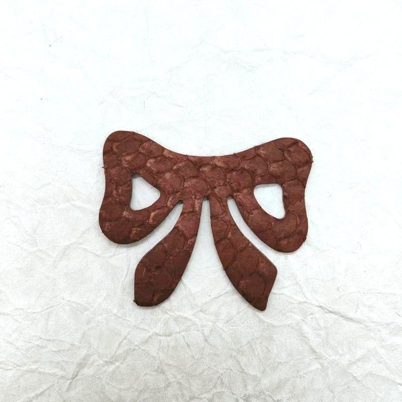 Dječja kopča za kosu s velikom mašnicom, leopard uzorak od konjske dlake i kože (Ručna izrada; Podrijetlo: Qingdao; Ljeto 2024; Materijal: Cortex)