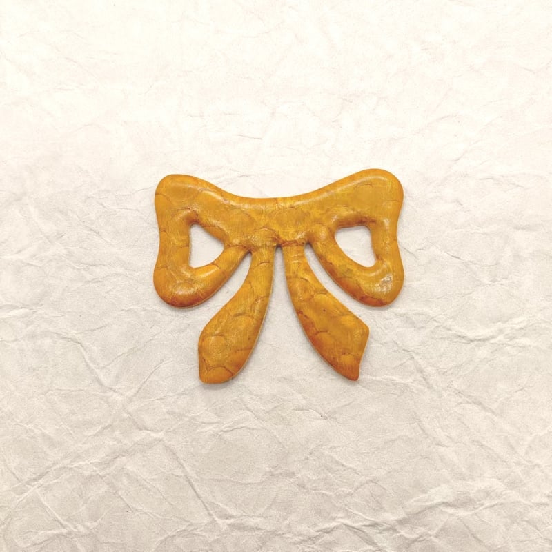 Dječja kopča za kosu s velikom mašnicom, leopard uzorak od konjske dlake i kože (Ručna izrada; Podrijetlo: Qingdao; Ljeto 2024; Materijal: Cortex)