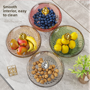 Плодова чиния с капак, запечатана и защита от прах, пластмасова; марка Other Homes; стил лайт лукс и ретро