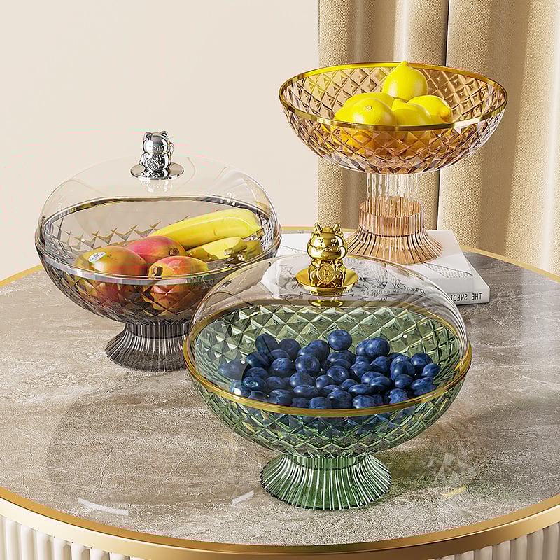 Плодова чиния с капак, запечатана и защита от прах, пластмасова; марка Other Homes; стил лайт лукс и ретро