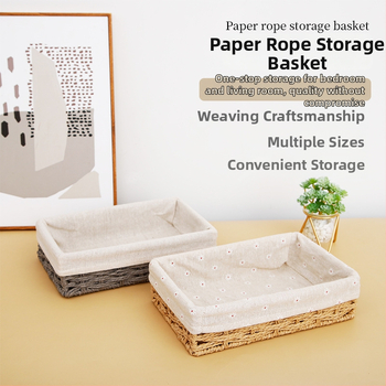 Plietots uzglabāšanas grozs galda lietošanai, papīra auklas dizains, modelis 126, mūsdienīgs minimālisma stils