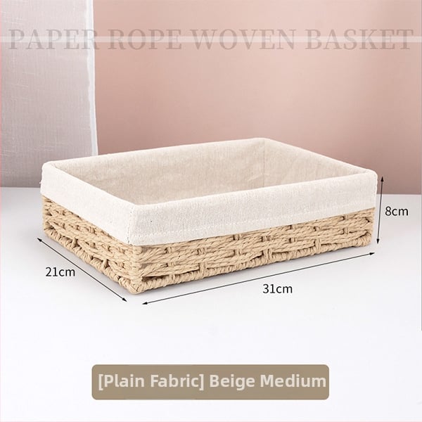 Plietots uzglabāšanas grozs galda lietošanai, papīra auklas dizains, modelis 126, mūsdienīgs minimālisma stils