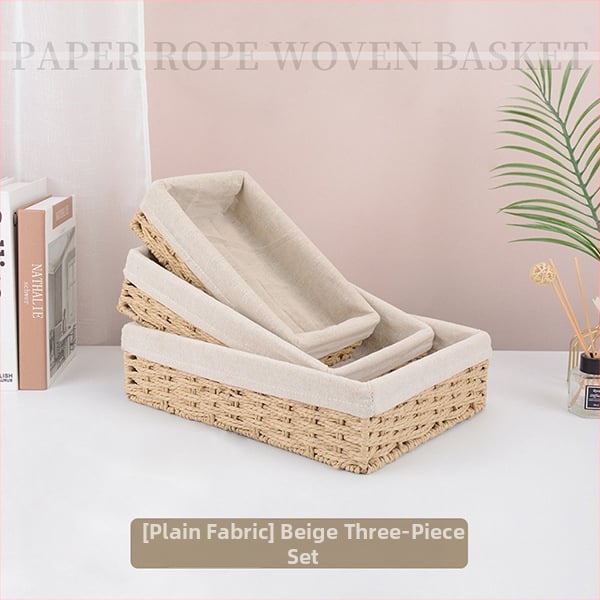 Plietots uzglabāšanas grozs galda lietošanai, papīra auklas dizains, modelis 126, mūsdienīgs minimālisma stils