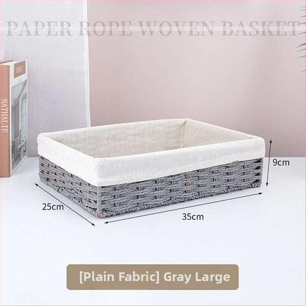 Plietots uzglabāšanas grozs galda lietošanai, papīra auklas dizains, modelis 126, mūsdienīgs minimālisma stils