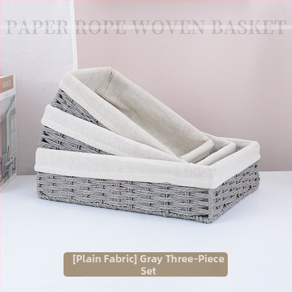 Plietots uzglabāšanas grozs galda lietošanai, papīra auklas dizains, modelis 126, mūsdienīgs minimālisma stils