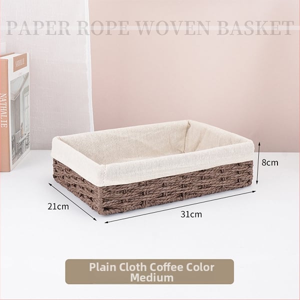 Plietots uzglabāšanas grozs galda lietošanai, papīra auklas dizains, modelis 126, mūsdienīgs minimālisma stils