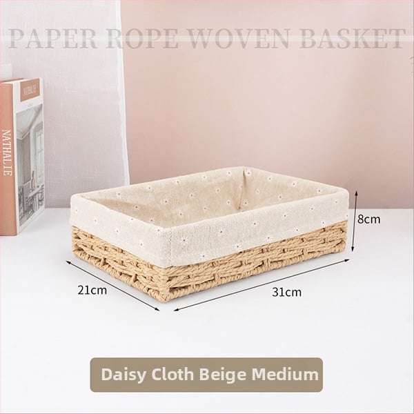 Plietots uzglabāšanas grozs galda lietošanai, papīra auklas dizains, modelis 126, mūsdienīgs minimālisma stils