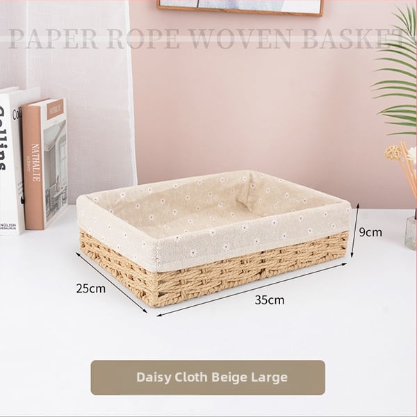 Plietots uzglabāšanas grozs galda lietošanai, papīra auklas dizains, modelis 126, mūsdienīgs minimālisma stils