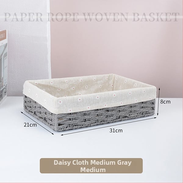 Plietots uzglabāšanas grozs galda lietošanai, papīra auklas dizains, modelis 126, mūsdienīgs minimālisma stils