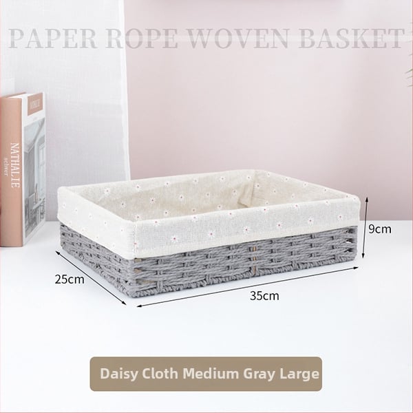 Plietots uzglabāšanas grozs galda lietošanai, papīra auklas dizains, modelis 126, mūsdienīgs minimālisma stils