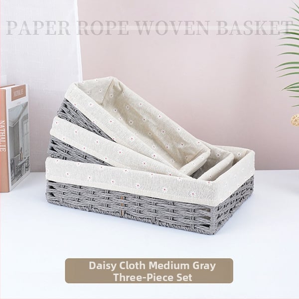 Plietots uzglabāšanas grozs galda lietošanai, papīra auklas dizains, modelis 126, mūsdienīgs minimālisma stils