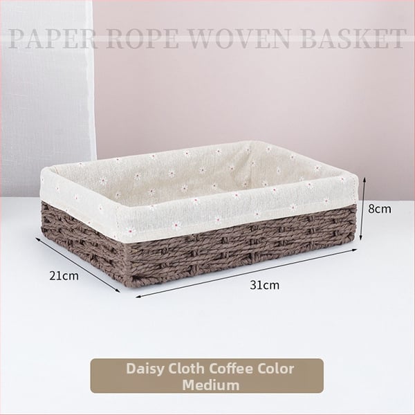 Plietots uzglabāšanas grozs galda lietošanai, papīra auklas dizains, modelis 126, mūsdienīgs minimālisma stils