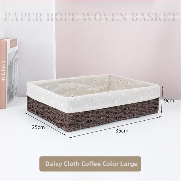 Plietots uzglabāšanas grozs galda lietošanai, papīra auklas dizains, modelis 126, mūsdienīgs minimālisma stils