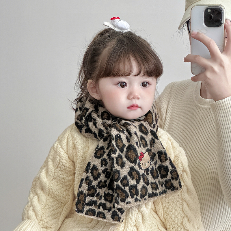 Šal s leopard uzorkom za zimu, warp-knit tkanina, Jacquard obrada, dugački trak