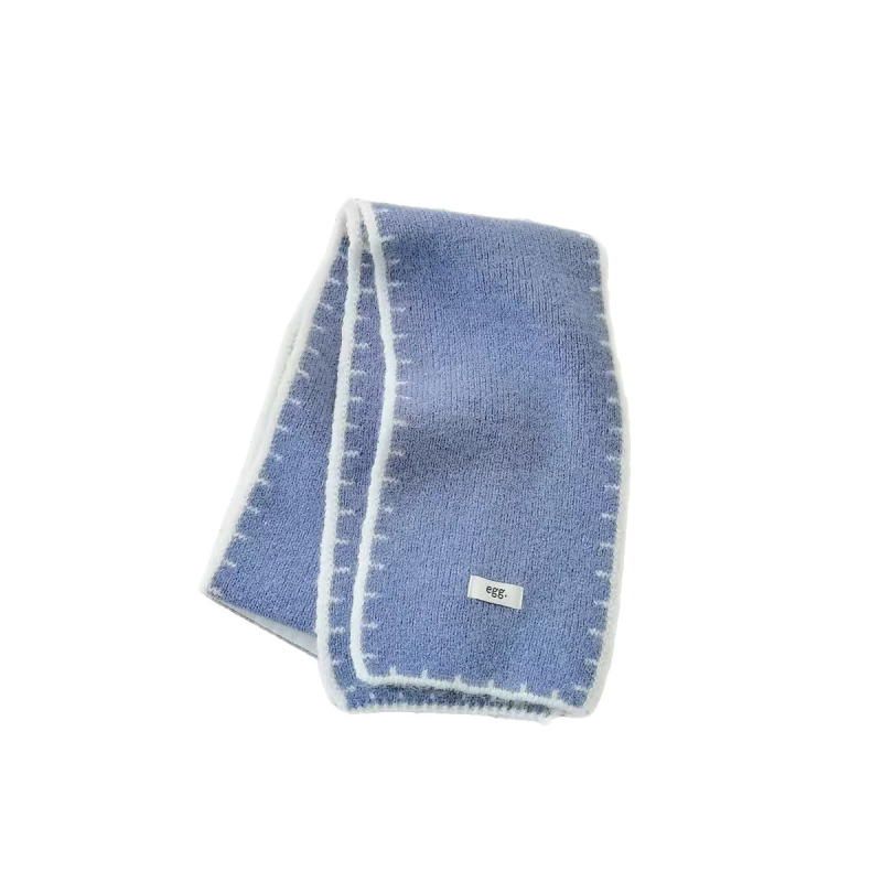 Dječji šal s rubnim rubom u korejskom stilu – unisex, pleteni materijal, jacquard, zima/jesen