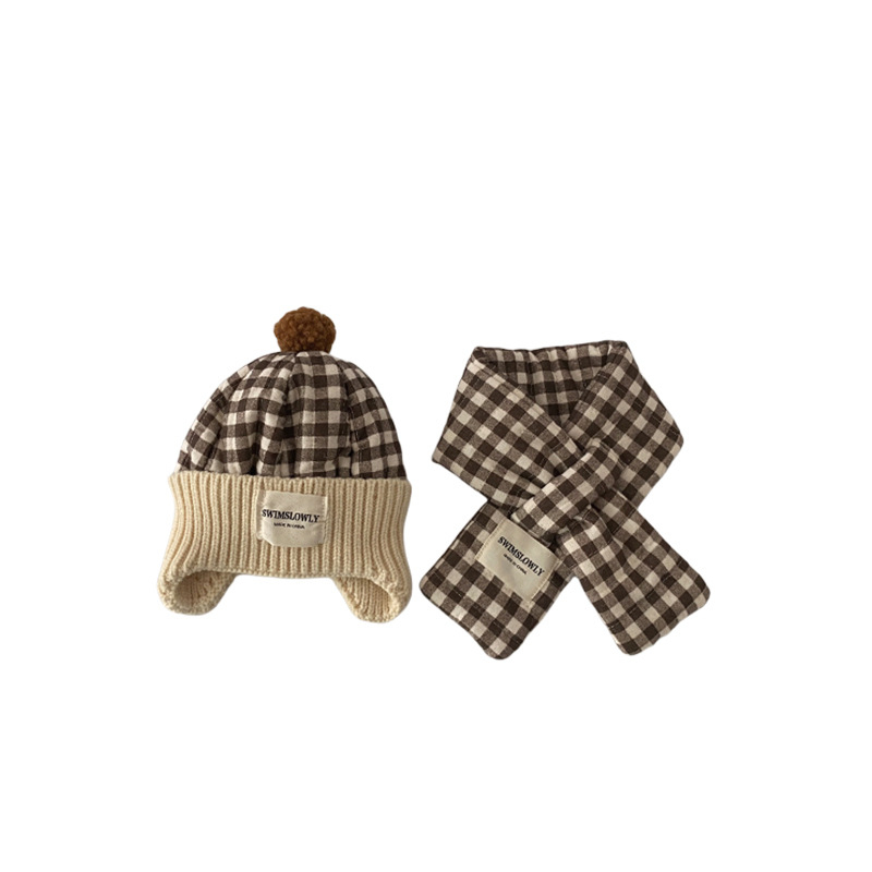 Zimski dvodjelni set: kapa za zaštitu ušiju i šal, vunena kupolasta kapa bez ruba, otporna na vjetar