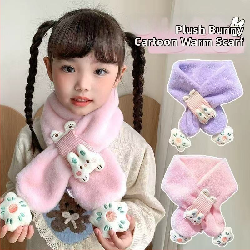 Bērnu šalle no flīsa, karikatūras raksts, Warp Knit šūšana, silta ziemai un pavasarim