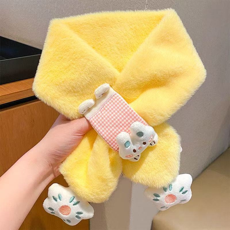 Bērnu šalle no flīsa, karikatūras raksts, Warp Knit šūšana, silta ziemai un pavasarim