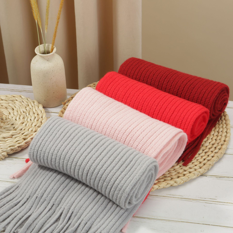 Šalle no mākslīgā kašmīra ar rāviem rakstu, japāņu-korejiešu salds stils, unisex, piemērots ziemai, pavasarim un rudenim