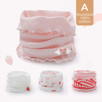 Kokvilnas bērnu kakla šalle ar karikatūru rakstu, visu sezonu, vēja izturīga un silta