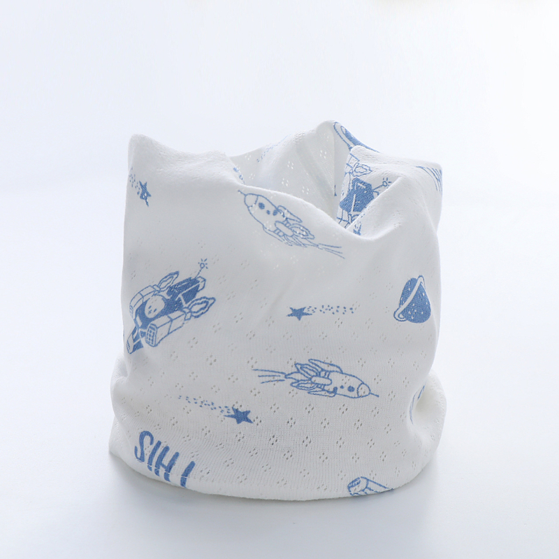 Kokvilnas bērnu kakla šalle ar karikatūru rakstu, visu sezonu, vēja izturīga un silta