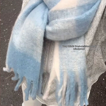 Mohēras šalle, warp-knit adījums, vienkrāsains raksts, saglabā siltumu, pavasara stils