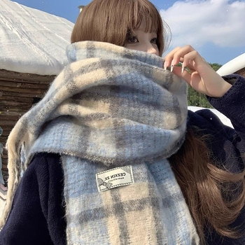 Mohēras šalle, warp-knit adījums, vienkrāsains raksts, saglabā siltumu, pavasara stils