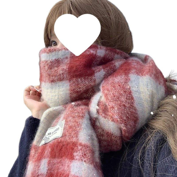 Mohēras šalle, warp-knit adījums, vienkrāsains raksts, saglabā siltumu, pavasara stils