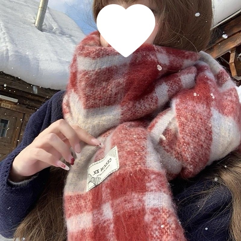 Mohēras šalle, warp-knit adījums, vienkrāsains raksts, saglabā siltumu, pavasara stils