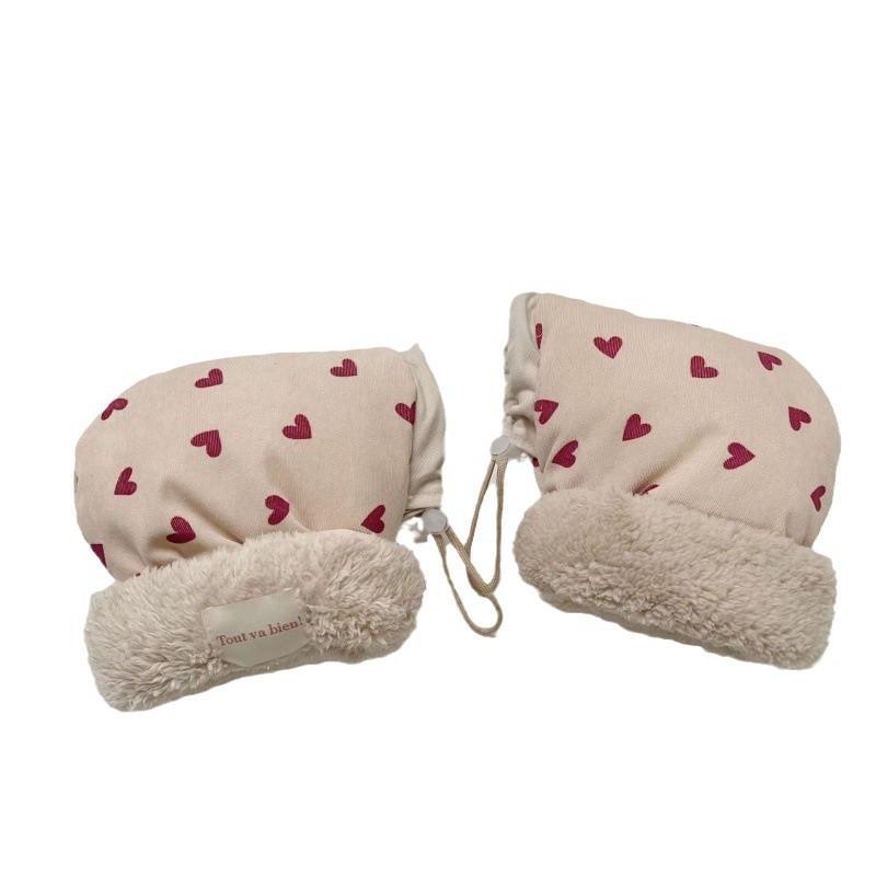 Bērnu cimdi balansēšanas velosipēdiem, skrejriteņiem un velosipēdiem, ar flīsa odere, silti, pret vēju, karikatūru raksts, universāls, vecuma grupai 3–15 gadi