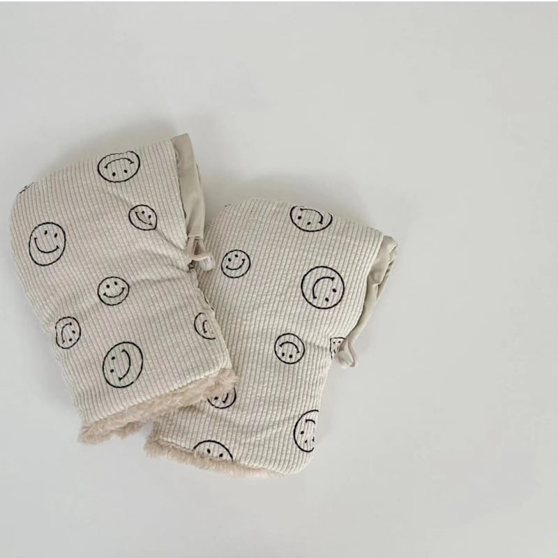 Bērnu cimdi balansēšanas velosipēdiem, skrejriteņiem un velosipēdiem, ar flīsa odere, silti, pret vēju, karikatūru raksts, universāls, vecuma grupai 3–15 gadi