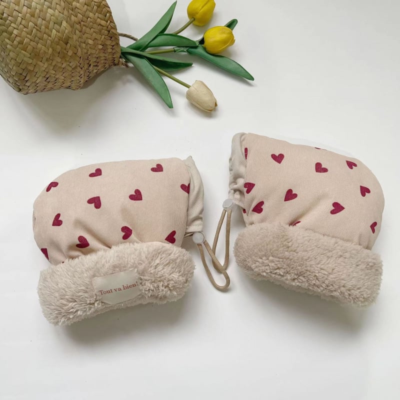 Bērnu cimdi balansēšanas velosipēdiem, skrejriteņiem un velosipēdiem, ar flīsa odere, silti, pret vēju, karikatūru raksts, universāls, vecuma grupai 3–15 gadi