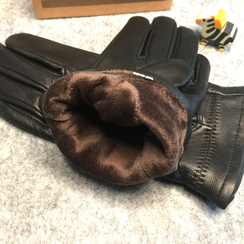 Īstas ādas bērnu cimdi ar ādas kažokādas iekšpildi, silti ziemas, pavasara un rudens sezonai, bērniem vecumā 10–13 gadi