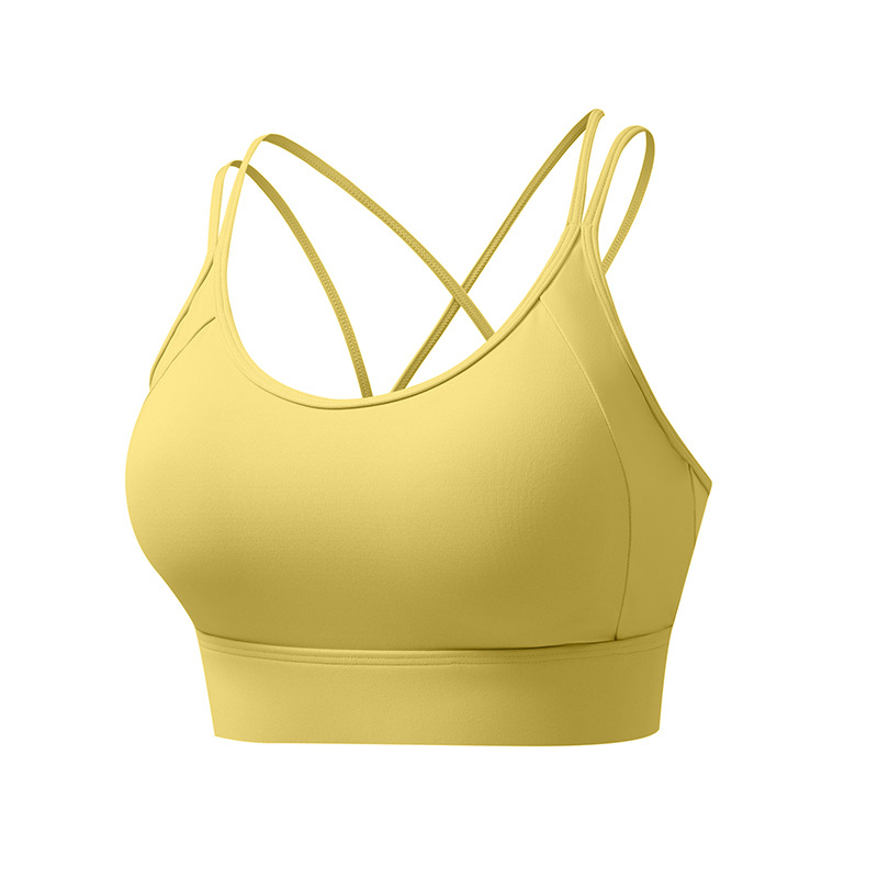 Sporta krūšturis ar fiksētām dubultām plecu siksnām, pilns kauss, vidēja kausa forma, neilona materiāls, ātri žūst un elpo, aizmugurējais aizdare ar trim rindām sprādžu