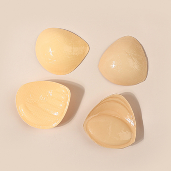 Ενθέματα σουτιέν – διπλής όψεως αυτοκόλλητα από σιλικόνη με φτερωτό σχέδιο, παχιωμένα, σχήμα θηλής: τρίγωνο, για συγκέντρωση και αόρατη άνοδο