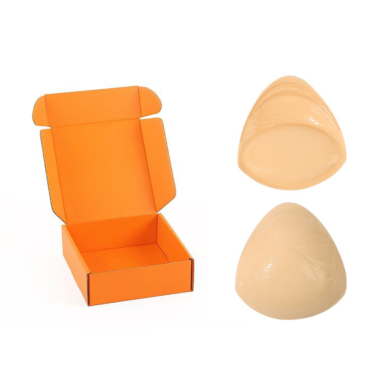 Ενθέματα σουτιέν – διπλής όψεως αυτοκόλλητα από σιλικόνη με φτερωτό σχέδιο, παχιωμένα, σχήμα θηλής: τρίγωνο, για συγκέντρωση και αόρατη άνοδο