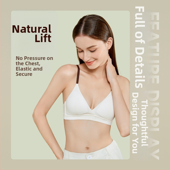 Bezvadu trikāšu krūšturis ar Modal audumu, plānas veidojošas kausi, aizmugurē trīs rindu āķu aizvērums, fiksētas dubultās siksnas, elpojošs un ērt