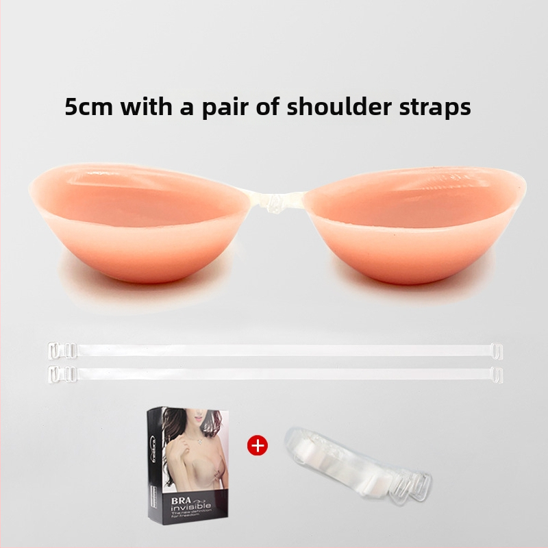 Silikona krūšu paliktnis – push-up, neatklāts, apaļš forma, seksīgs stils (Materiāls: silikons; Funkcijas: savākšana, neatklāts; Biezums: biezināšana; Forma: apaļa; Stils: seksīgs)