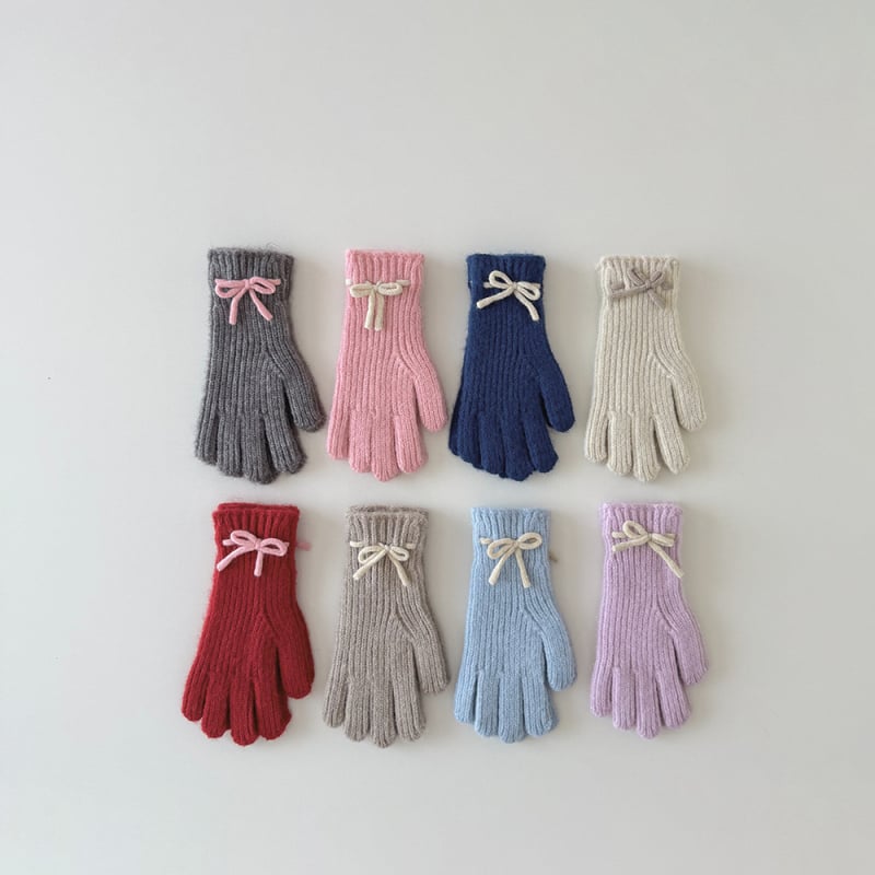 Bērnu cimdi meitenēm, adīti, silda, ar atdalītiem pirkstiem, vecuma 4–12 gadi, ziema