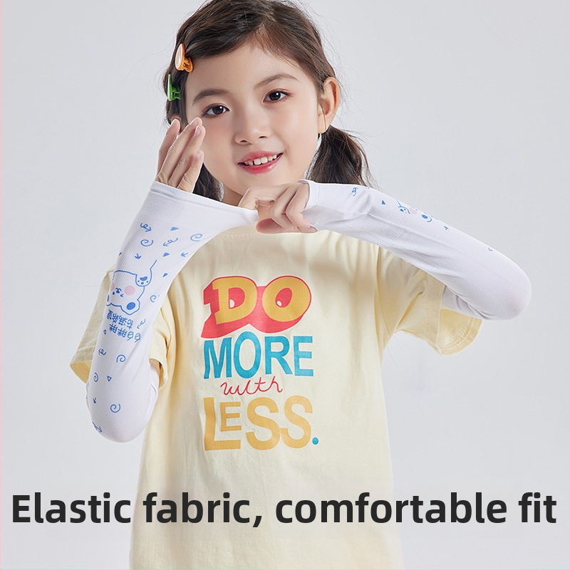 Detské UV ochranné predlaktie, jednofarebný džakard vzor, materiál textil, pre 8–13 rokov