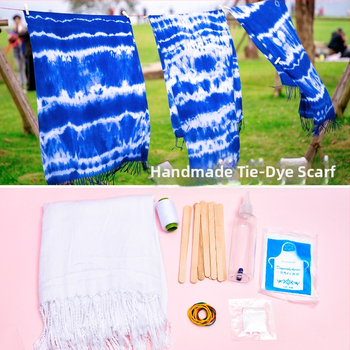 Dječji pamučni šal s tie-dye uzorkom, kineskog stila, ručno izrađeno.