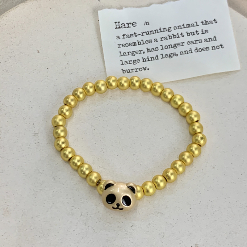 Narukvica panda – unisex, ručno pletena od legure, turistički suvenir