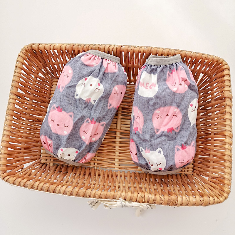 Bērniem paredzētas velūra pūkainas piedurknes ar jautru karikatūru motīvu, pret netīrumiem, piemērotas ziemai, pavasarim un rubenim